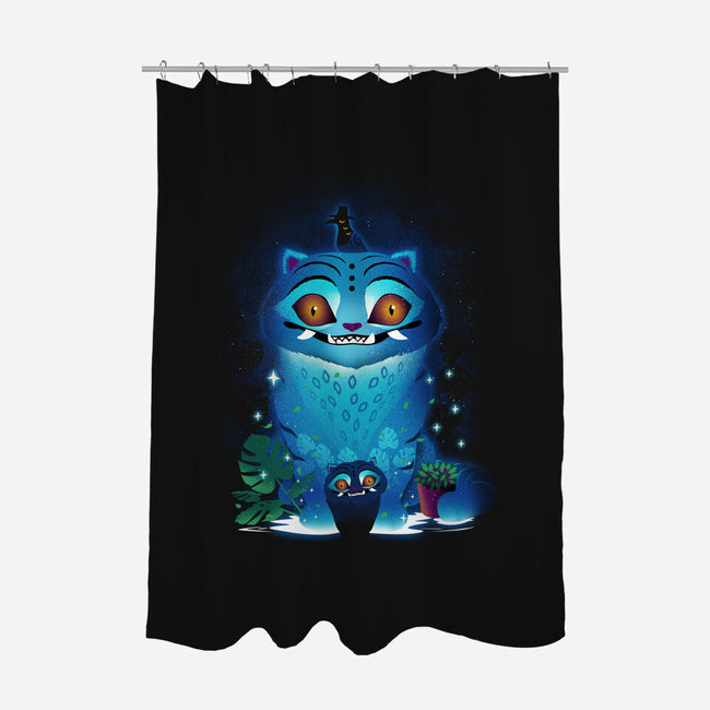 Derpy Tiger Landscape-None-Polyester-Shower Curtain-dandingeroz
