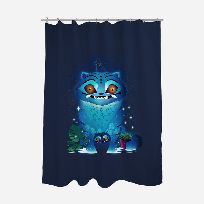 Derpy Tiger Landscape-None-Polyester-Shower Curtain-dandingeroz