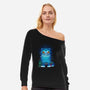 Derpy Tiger Landscape-Womens-Off Shoulder-Sweatshirt-dandingeroz