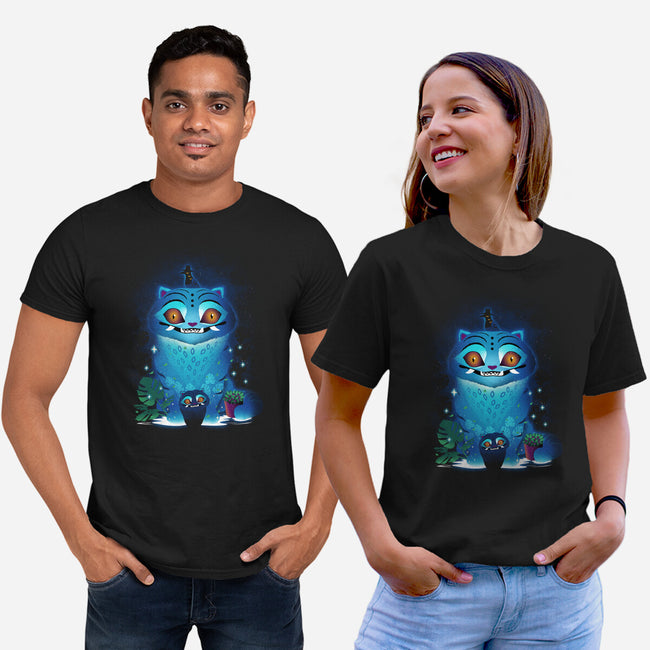 Derpy Tiger Landscape-Unisex-Basic-Tee-dandingeroz