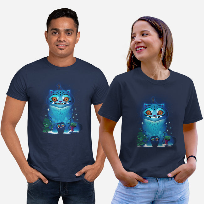 Derpy Tiger Landscape-Unisex-Basic-Tee-dandingeroz