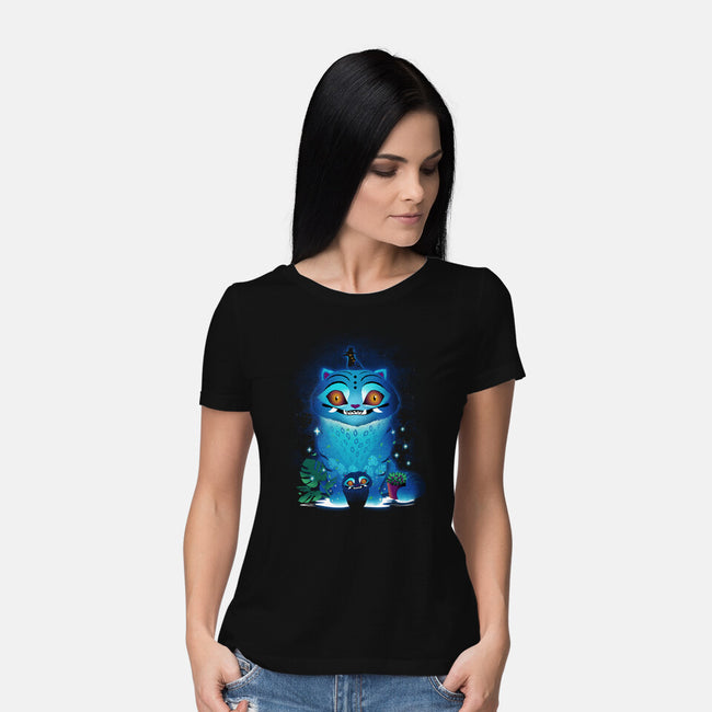 Derpy Tiger Landscape-Womens-Basic-Tee-dandingeroz