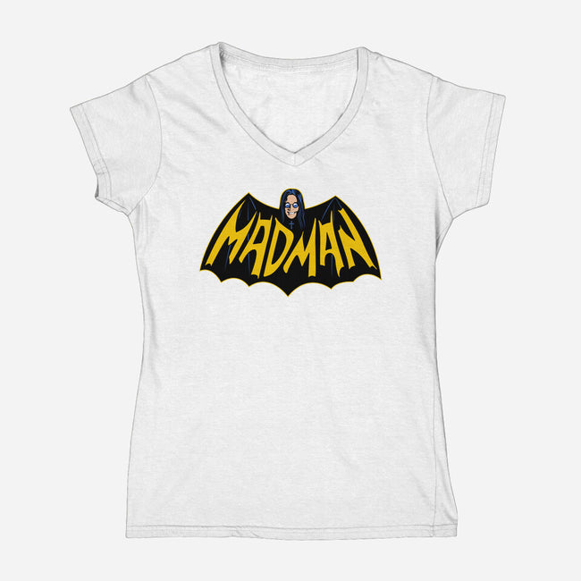 Mad Man-Womens-V-Neck-Tee-CappO