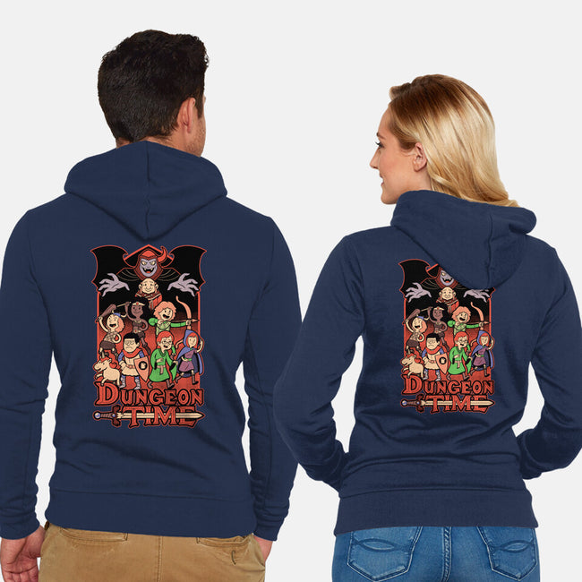 Dungeon Time Animation RPG-Unisex-Zip-Up-Sweatshirt-Studio Mootant