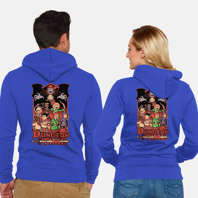 Dungeon Time Animation RPG-Unisex-Zip-Up-Sweatshirt-Studio Mootant