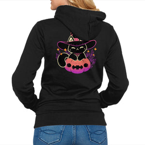 Cute Halloween Cat On Pumpkin