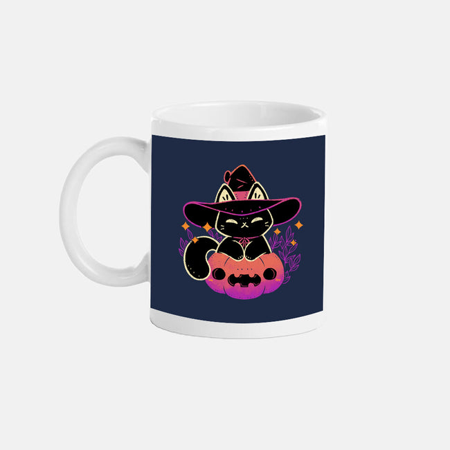 Cute Halloween Cat On Pumpkin-None-Mug-Drinkware-xMorfina