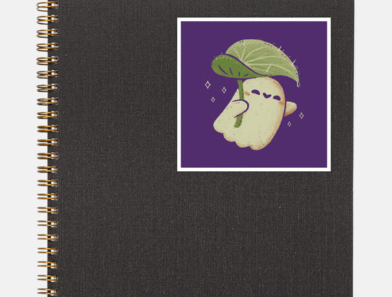 Cute Ghost With Leaf Umbrella