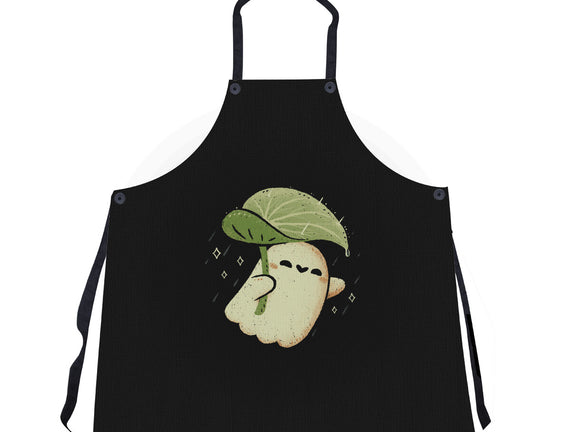Cute Ghost With Leaf Umbrella