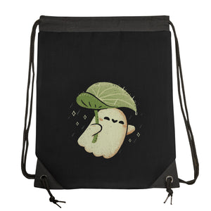 Cute Ghost With Leaf Umbrella