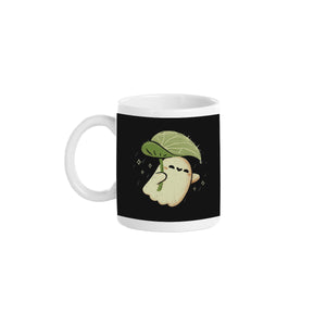 Cute Ghost With Leaf Umbrella