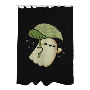 Cute Ghost With Leaf Umbrella