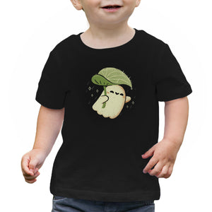 Cute Ghost With Leaf Umbrella