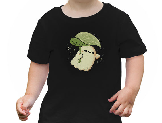 Cute Ghost With Leaf Umbrella