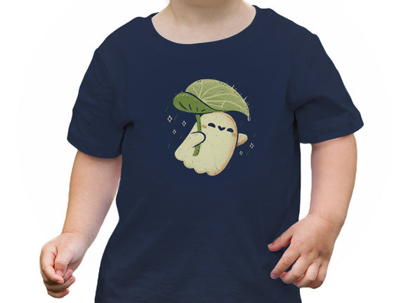 Cute Ghost With Leaf Umbrella