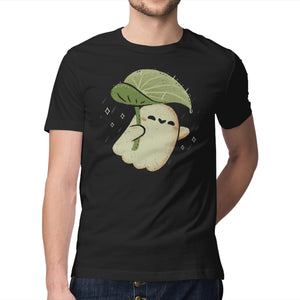 Cute Ghost With Leaf Umbrella