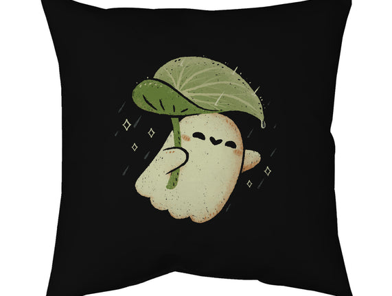 Cute Ghost With Leaf Umbrella