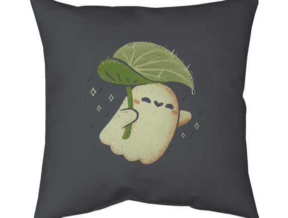 Cute Ghost With Leaf Umbrella