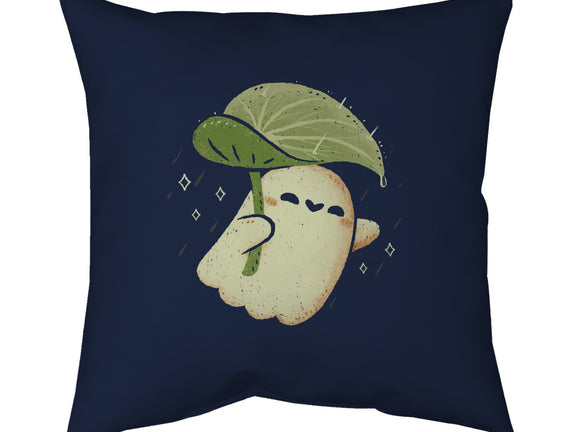 Cute Ghost With Leaf Umbrella