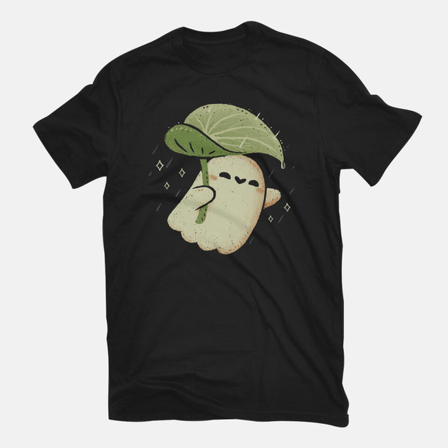 Cute Ghost With Leaf Umbrella-Mens-Premium-Tee-xMorfina