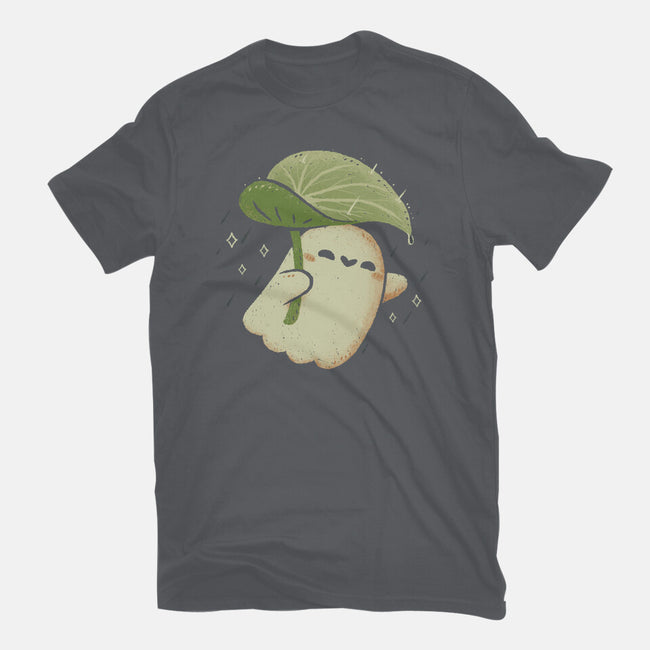 Cute Ghost With Leaf Umbrella-Mens-Premium-Tee-xMorfina