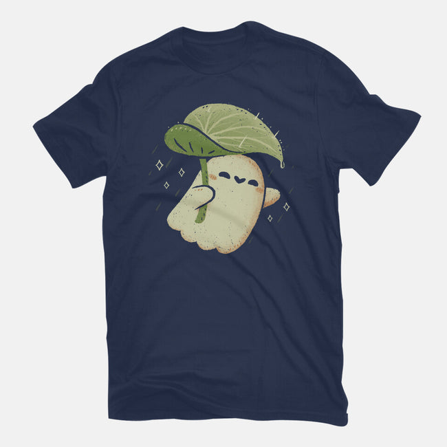 Cute Ghost With Leaf Umbrella-Mens-Premium-Tee-xMorfina