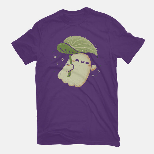 Cute Ghost With Leaf Umbrella-Mens-Premium-Tee-xMorfina
