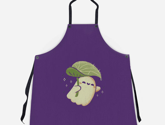 Cute Ghost With Leaf Umbrella