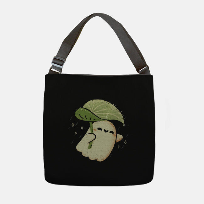 Cute Ghost With Leaf Umbrella-None-Adjustable Tote-Bag-xMorfina