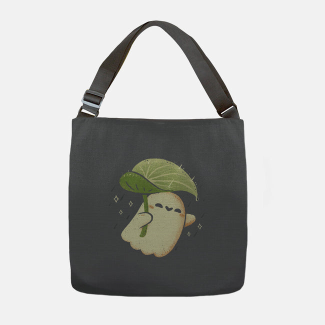Cute Ghost With Leaf Umbrella-None-Adjustable Tote-Bag-xMorfina