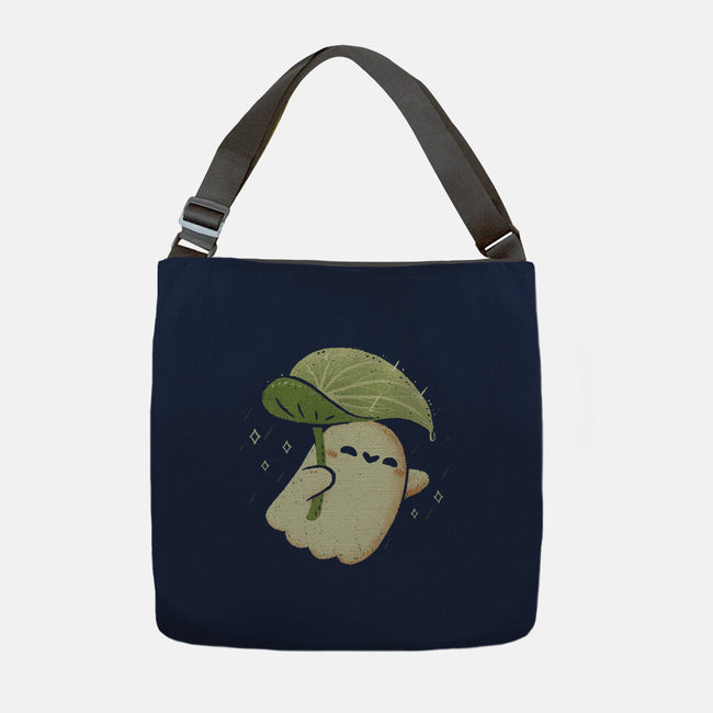 Cute Ghost With Leaf Umbrella-None-Adjustable Tote-Bag-xMorfina