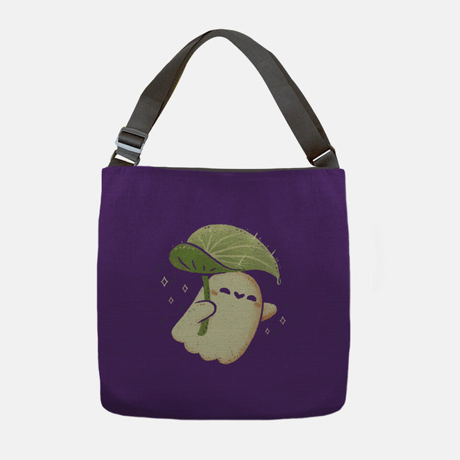 Cute Ghost With Leaf Umbrella-None-Adjustable Tote-Bag-xMorfina