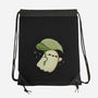 Cute Ghost With Leaf Umbrella-None-Drawstring-Bag-xMorfina