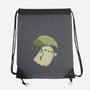 Cute Ghost With Leaf Umbrella-None-Drawstring-Bag-xMorfina