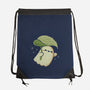 Cute Ghost With Leaf Umbrella-None-Drawstring-Bag-xMorfina