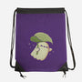 Cute Ghost With Leaf Umbrella-None-Drawstring-Bag-xMorfina
