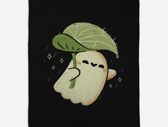 Cute Ghost With Leaf Umbrella
