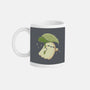 Cute Ghost With Leaf Umbrella-None-Mug-Drinkware-xMorfina
