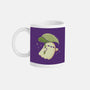 Cute Ghost With Leaf Umbrella-None-Mug-Drinkware-xMorfina