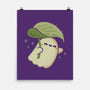 Cute Ghost With Leaf Umbrella-None-Matte-Poster-xMorfina