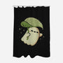 Cute Ghost With Leaf Umbrella-None-Polyester-Shower Curtain-xMorfina