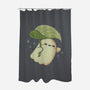 Cute Ghost With Leaf Umbrella-None-Polyester-Shower Curtain-xMorfina