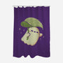 Cute Ghost With Leaf Umbrella-None-Polyester-Shower Curtain-xMorfina