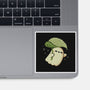 Cute Ghost With Leaf Umbrella-None-Glossy-Sticker-xMorfina