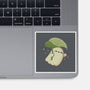 Cute Ghost With Leaf Umbrella-None-Glossy-Sticker-xMorfina