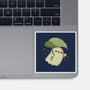 Cute Ghost With Leaf Umbrella-None-Glossy-Sticker-xMorfina