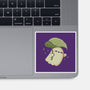 Cute Ghost With Leaf Umbrella-None-Glossy-Sticker-xMorfina