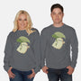 Cute Ghost With Leaf Umbrella-Unisex-Crew Neck-Sweatshirt-xMorfina