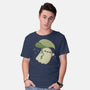 Cute Ghost With Leaf Umbrella-Mens-Basic-Tee-xMorfina