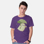 Cute Ghost With Leaf Umbrella-Mens-Basic-Tee-xMorfina
